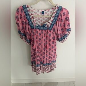 Old Navy Pink and Blue Floral Dress size XSP